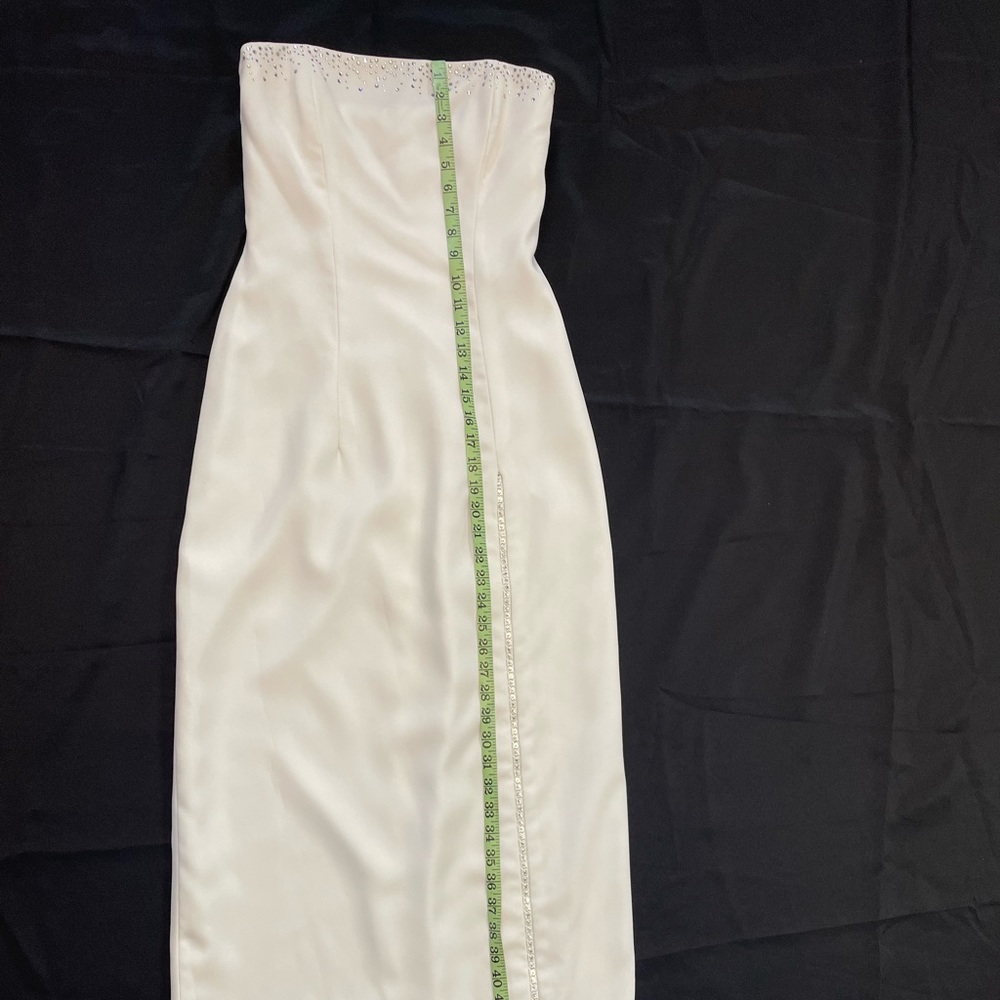 Strapless white dress